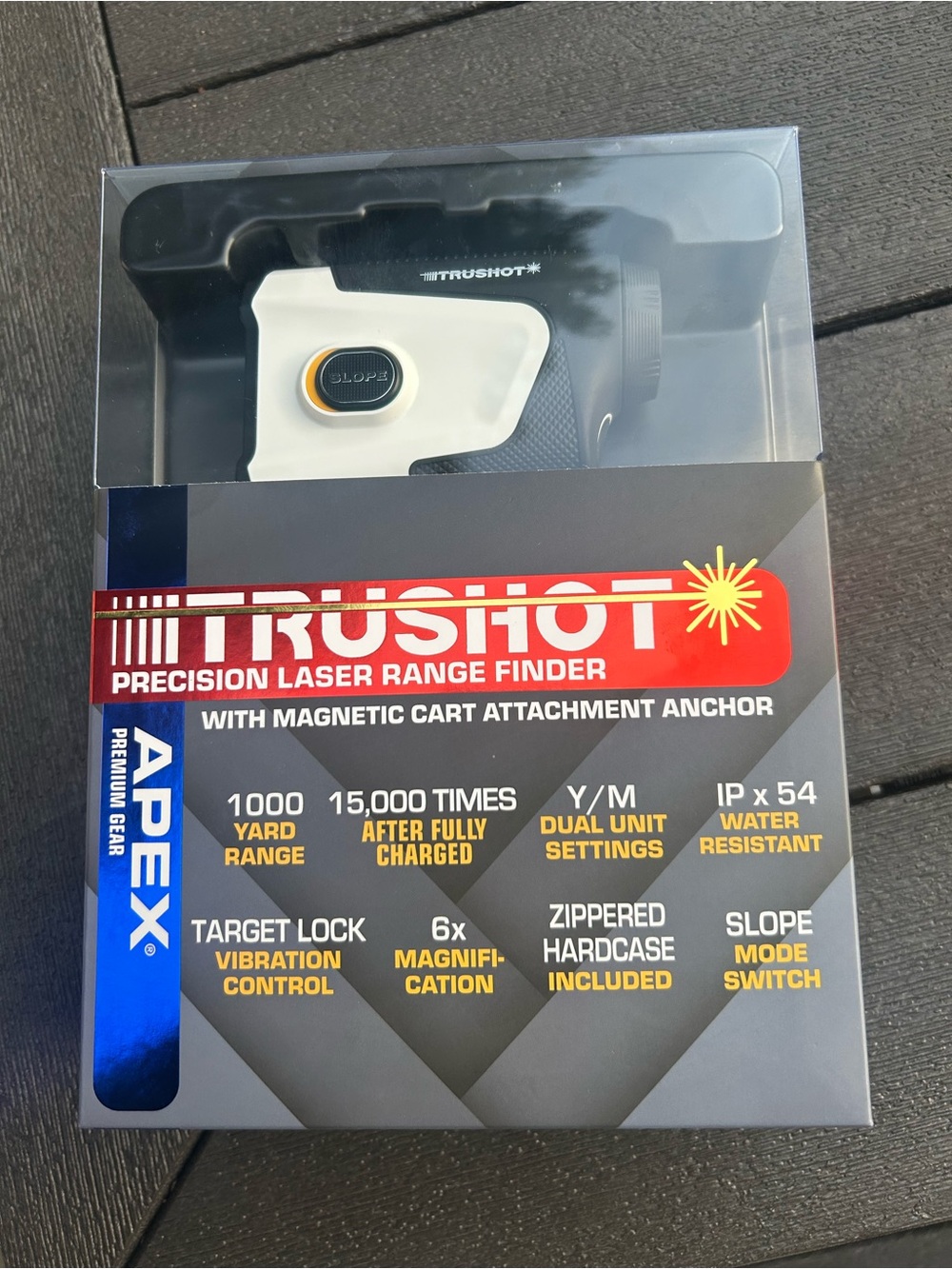 TRUSHOT Precision Laser Range Finder in White and Black